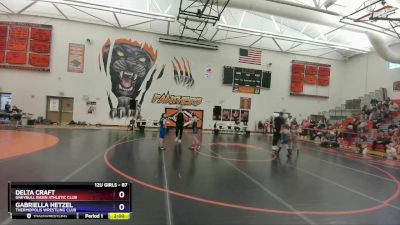 87 lbs Round 2 - Delta Craft, Greybull Basin Athletic Club vs Gabriella Hetzel, Thermopolis Wrestling Club