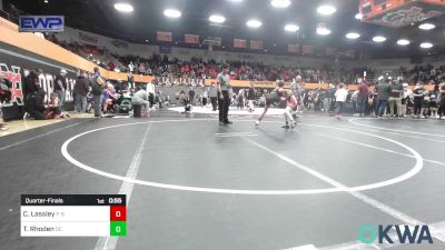 70 lbs Quarterfinal - Clay Lassley, F-5 Grappling vs Tracen Rhoden, Del City Little League