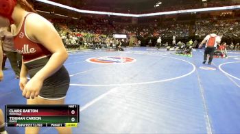 155 Class 1 lbs Champ. Round 1 - Claire Barton, Maysville vs Teighan Carson, Osage