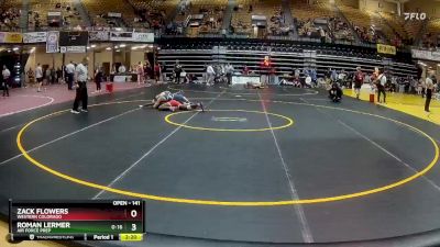 141 lbs Quarterfinal - Roman Lermer, Air Force Prep vs Zack Flowers, Western Colorado