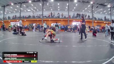 90 lbs Quarterfinal - Jadan Pagan, Mighty Warriors Wrestling Acad vs Ethan Harris, Spartanburg Wrestling Academy