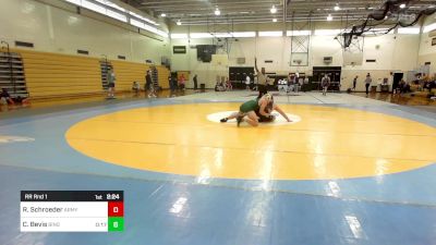 197C lbs Rr Rnd 1 - Reid Schroeder, Army West Point vs Cayde Bevis, Binghamton