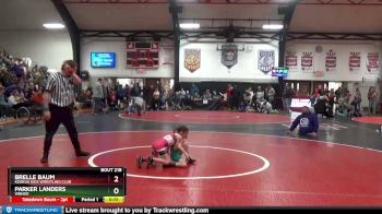 1 lbs Round 2 - Brelle Baum, Keokuk Kids Wrestling Club vs Parker Landers, WBNDD