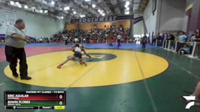 113 Boys Champ. Round 1 - Edwin Flores, Bonita Vista vs Eric Aguilar, Escondido