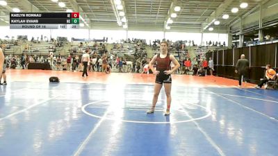 152 lbs Round Of 16 - Kaelyn Ronnau, AE vs Kaylah Evans, NC