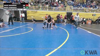 55 lbs Quarterfinal - Grady Neighbors, Tonkawa Takedown Club vs Brody Steeprock, Bartlesville Wrestling Club