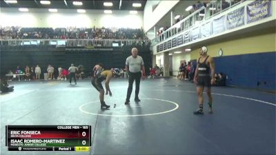 165 lbs Champ. Round 2 - Isaac Romero-Martinez, Modesto Junior College vs Eric Fonseca, Delta College