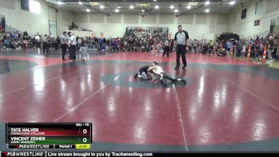 75 lbs Champ. Round 2 - Tate Halver, Chaska/Chan Stallions vs Vincent Zeiher, Amery Warrior`s