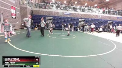 70 lbs Round 3 - Jaxson Toews, Grizzly Wrestling Club vs Abel Reed, Southern Idaho Wrestling Club