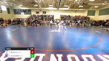 220 lbs Semifinal - Toby Brown Jr., Nashua North vs Colby Vancelette, Nashua South