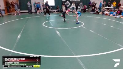 80 lbs Cons. Round 2 - Garrett York, Big Piney Pinners Wrestling Club vs Brayson Brummond, Windy City Wrestlers