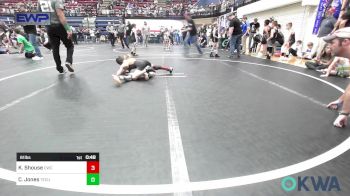 61 lbs Quarterfinal - Kasen Shouse, Cowboy Wrestling Club vs Canyon Jones, Tecumseh Youth Wrestling