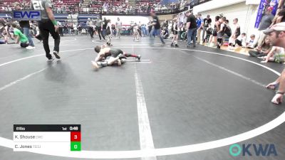 61 lbs Quarterfinal - Kasen Shouse, Cowboy Wrestling Club vs Canyon Jones, Tecumseh Youth Wrestling