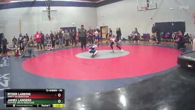 95 lbs Quarterfinal - Ryder Larkins, Ninety Six Wrestling vs James Landers, Eastside Youth Wrestling