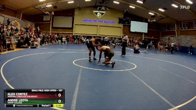 197 lbs Cons. Round 4 - Andre Leota, Snow College vs Alex Cortez, Arizona Christian University