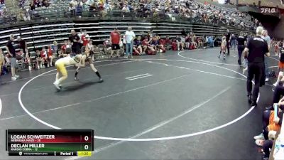 105 lbs Semis & 1st Wrestleback (8 Team) - Declan Miller, Kansas Cobra vs Logan Schweitzer, Nebraska Maize