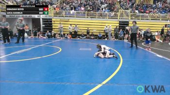 52-55 lbs Quarterfinal - Obadiah Boyd, Harrah vs Luca Daniels, Winfield