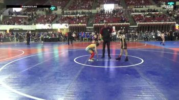 70 lbs Quarterfinal - Adam Wallace, Team Real Life vs Ledger Kaufman, Glasgow Wrestling Club