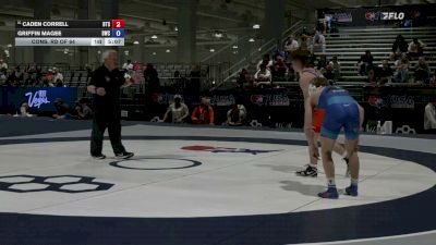 57 kg Cons. Rd Of 64 - Caden Correll, Burg Training Center vs Griffin Magee, Bison Wrestling Club