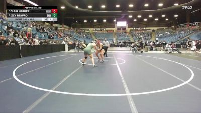 190 lbs Semifinal - Izzy Renfro, Basehor-Linwood HS vs Clair Harder, Newton Hs
