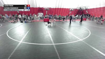 94 lbs Cons. Quarters - Jaxon Prom, AWA vs Cayden Podeweltz, Wrestling Factory