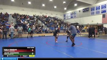 101 lbs Champ. Round 1 - Arata Sakamoto, Santa Monica Hs vs Kaila Trinidad, Arnold O Beckman