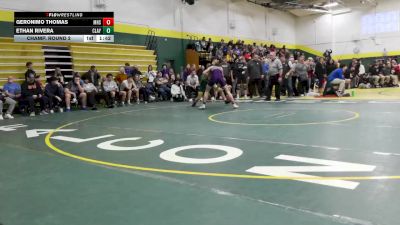 150 lbs Champ. Round 2 - Ethan Rivera, Clay vs Geronimo Thomas, Middletown High School
