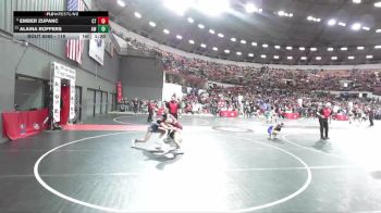 118 lbs Champ. Round 2 - Ember Zupanc, Crass Trained vs Alaina Roffers, Aviators Wrestling