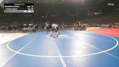 3A Boys 285 lbs Cons. Round 3 - Brandon Church, Creswell Boys vs Ryder Swaim, Pleasant Hill Boys