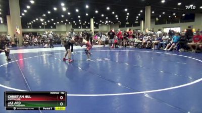 90 lbs Quarterfinal - Jaz Ard, Bison Takedown vs Christian Hill, Unattached