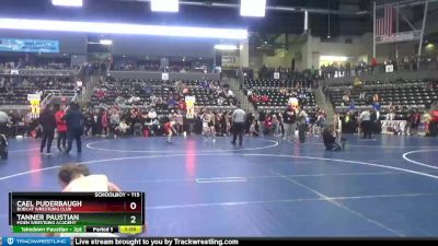 115 lbs Semifinal - Tanner Paustian, Moen Wrestling Academy vs Cael Puderbaugh, Bobcat Wrestling Club