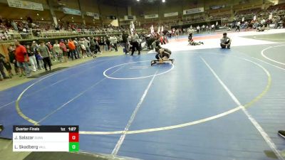 95 lbs Quarterfinal - Jorrdan Salazar, Duran Elite vs Layf Skadberg, Valley Bad Boys