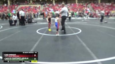 49 lbs Quarterfinal - Carsyn Martinez-Aguilar, Terminator Wrestling Academy vs Caid Wright, Caney Valley Wrestling