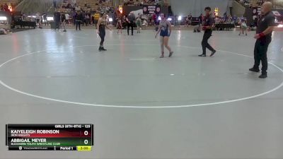 125 lbs Quarterfinal - Abbigail Meyer, Buckhorn Youth Wrestling Club vs Kaiyeleigh Robinson, Iron Knights