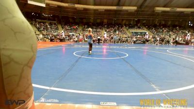 110 lbs Quarterfinal - Chanlee McKinney, Woodland Wrestling Club vs Olivia Diffenbaugh, Mulvane Jr Wrestling