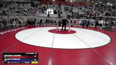 53 lbs Champ. Round 1 - Sevanna Aguirre, AZ vs Kamiah Gaerlan, WA