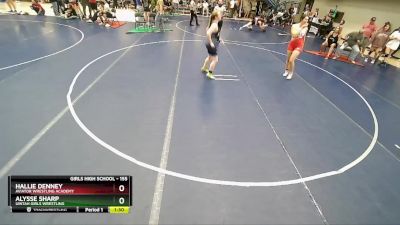 155 lbs Round 3 - Hallie Denney, Aviator Wrestling Academy vs Alysse Sharp, Uintah Girls Wrestling