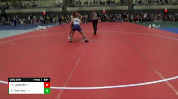 160 lbs Cons. Semi - Kaden Langrehr, West Salem-Bangor vs Alexander Dishneau, Watertown Wrestling Club