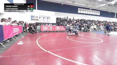157 lbs Quarterfinal - Sergio Gomez, St. John Bosco vs Javan Bishara, Royal