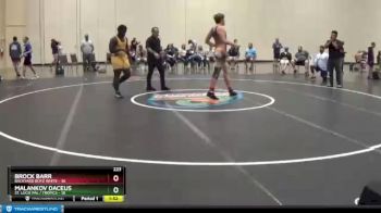 223 lbs Round 2 (6 Team) - Brock Barr, Backyard Boyz White vs Malankov Daceus, St. Lucie PAL / Tropics