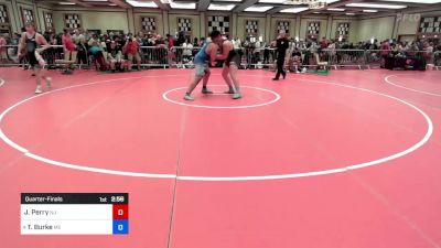 285 lbs Quarterfinal - Justin Perry, Nj vs Tyreke Burke, Me