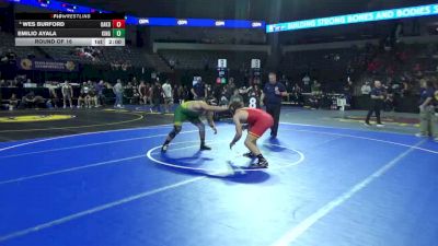 215 lbs Round Of 16 - Wes Burford, Oakdale (SJ) vs Emilio Ayala, Kingsburg (CS)