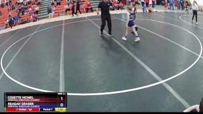 53 lbs Round 2 - Cosette McNiel, Nebraska Wrestling Academy vs Reagan Graser, Nebraska Wrestling Academy