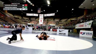 Cadet Boys Upper - 150 lbs 1st Place Match - Sebastian Garcia, Junipero Serra High School Wrestling vs Stephen Seymour, Hollister Razorbacks Wrestling