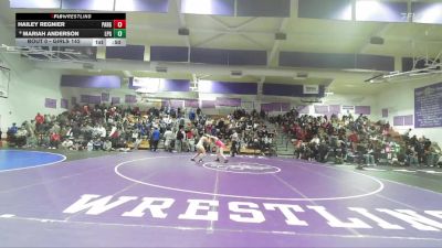 Girls 142 lbs Cons. Semi - Hailey Regnier, Paradise Girls vs Mariah Anderson, Las Plumas Girls