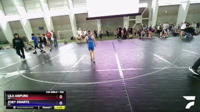 102 lbs Semifinal - Lila Aispuro, AZ vs Zoey Swartz, CA