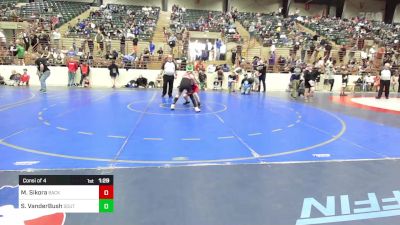 110 lbs Consi Of 4 - Merik Sikora, Backyard Bullies Wrestling Club vs Serinitie VanderBush, South Paulding Junior Spartans Wrestling Club