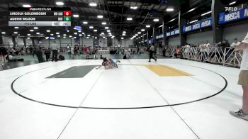 110 lbs Rr Rnd 2 - Lincoln Golomboski, Buffalo Valley Wrestling Club EL Blue vs Austin Wilson, Indiana Outlaws Red