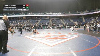 8A - 120 lbs 1st Place Match - Harley Hardin, Hoke County High School vs Lisa-Jean Foley, Millbrook