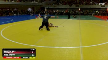 45 lbs Cons. Semi - Luke Spandl, LPGE/B Wolves vs Maxton Ball, Austin Mat Club